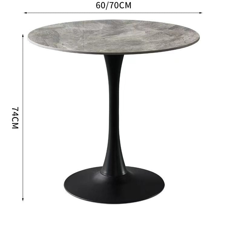 Accessible luxury slate small round table small apartment dining table tulipfor home table balcony bedroom round side table dining table