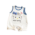 Summer lightweight full month bodysuit baby clothes cute boy baby hundred days sleeveless summer outing crawling suit trendy