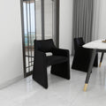 Italian style home dining chair backrest chair bar sales department reception negotiation table and chair combination solid wood armrest soft bag