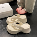 Thick sole flip-flops for women summeroutwear soft bottom heightening indoor non-slip beach new arrival flip-flops eva popular slippers