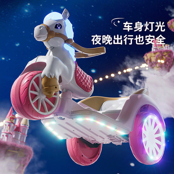 Children's electric motorcycle electric princess carriage can sit girl baby battery car charging remote control toy car