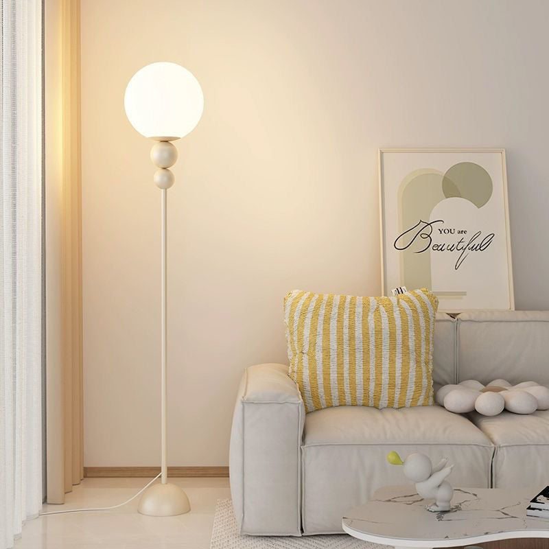 Cream style floor lamp living room sofa nordic normcore creative moon lamp bedroom bedside vertical atmosphere lamp