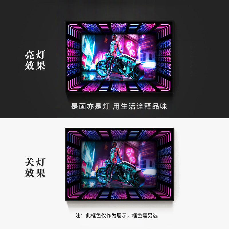 KTV box, private room, luminous hanging paintings, bar, pub, wall decoration painting, e-sports room, cyberpunk style mural