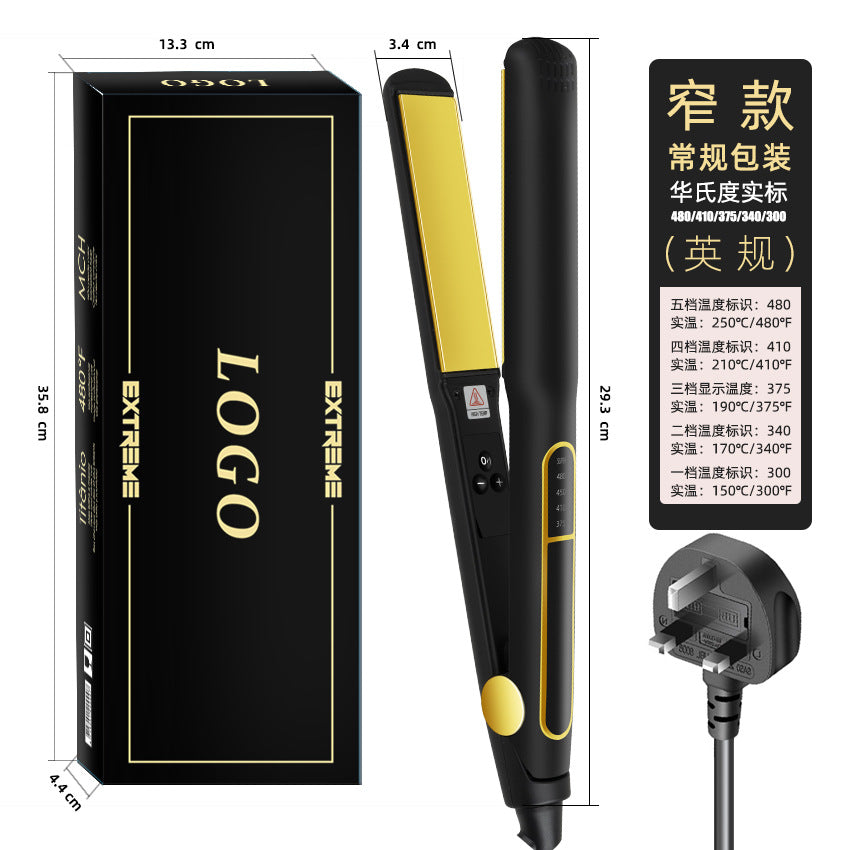 Cross-border professional hair straightener high temperature hair straightener splint curling iron dual-purpose straight plate clip hair straightener
