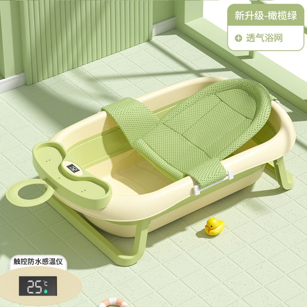 Baby temperature-sensitive bathtub, foldable baby bathtub, newborn infant bath bucket, toddler sit-up bathtub