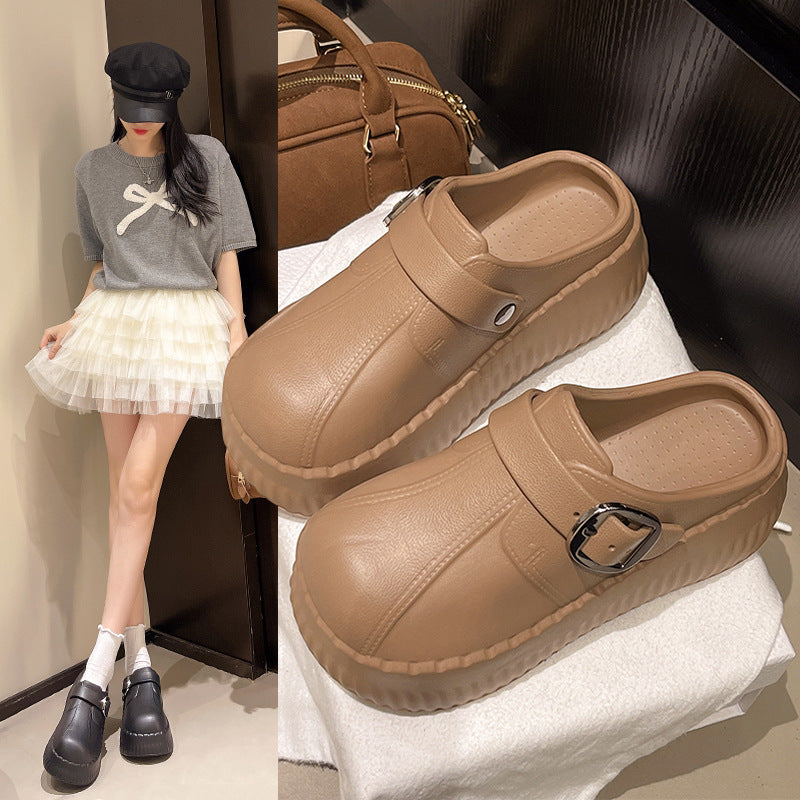Eva slippers women's summer outwear heightened thick sole sandals casualplaid beach birkenstock shoes non-slipeasiest for match