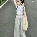 [nai fu butt curtain pants] girls summer thin quick-drying wide-leg workwear pants fashioneasiest for matchcasualpants