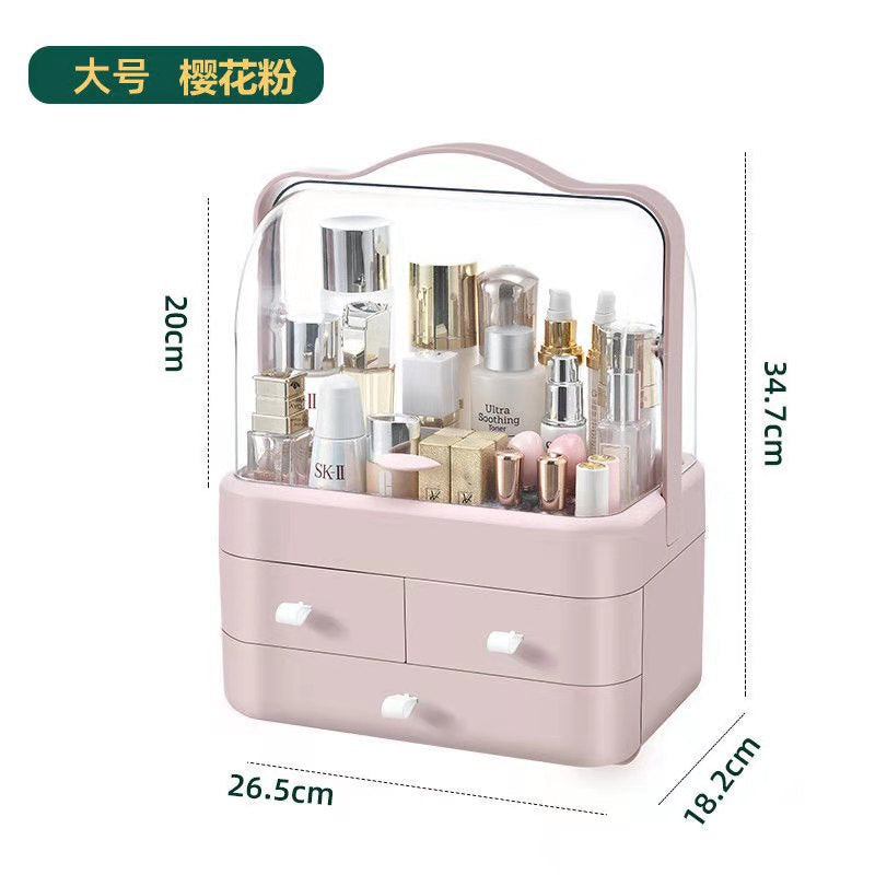 Cosmetics storage box, desktop dresser, drawer type, large-capacity dust-proof skin care products, lipstick, multi-layer finishing and storage