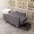Factory direct sales popular semi-reclining hair salon fashion shampoo bed simple high-end hair salon ceramic flush bed