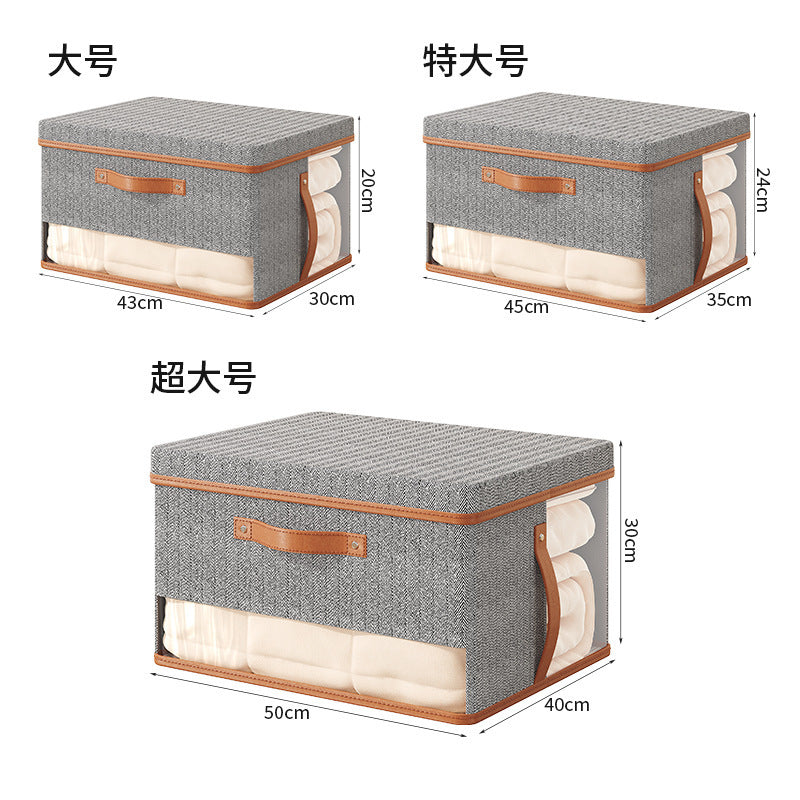 New heaven and earth cover storage box large capacity folding clothes storage finishing household kitchen cabinet storage box sorting artifact