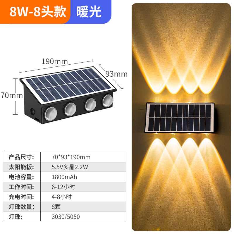 Solar outdoor lights - patio wall washers, balcony ambient lighting, garden smart lighting, minimalist stair and step lights