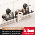 Walnut bathroom mirror front faucet storage rack suction cup no punch bathroom wash basin wall hanging storage rack
