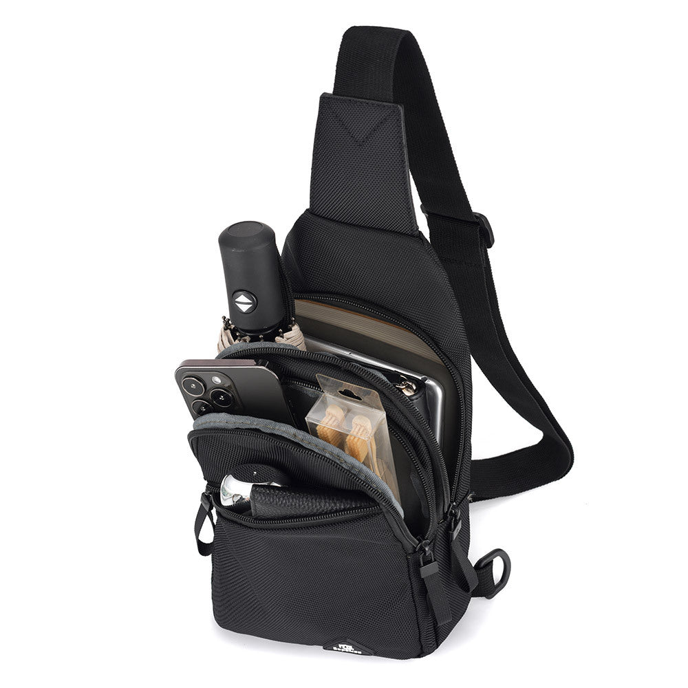 Outdoor breast bag men's and women's casual shoulder bag backpack travel bag men's Oxford cloth messenger bag men's high sense