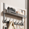 Over-the-door hook rack - no drilling required! perfect for hanging clothes, keys, and hats. a space-saving organizer for your bedroom or entryway