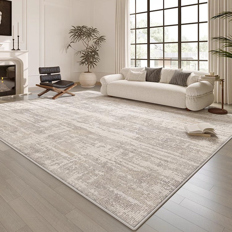 Carpet living room no-wash and wipeable accessible luxury italian normcorecasual gray sofa coffee table floor mat full floor large area