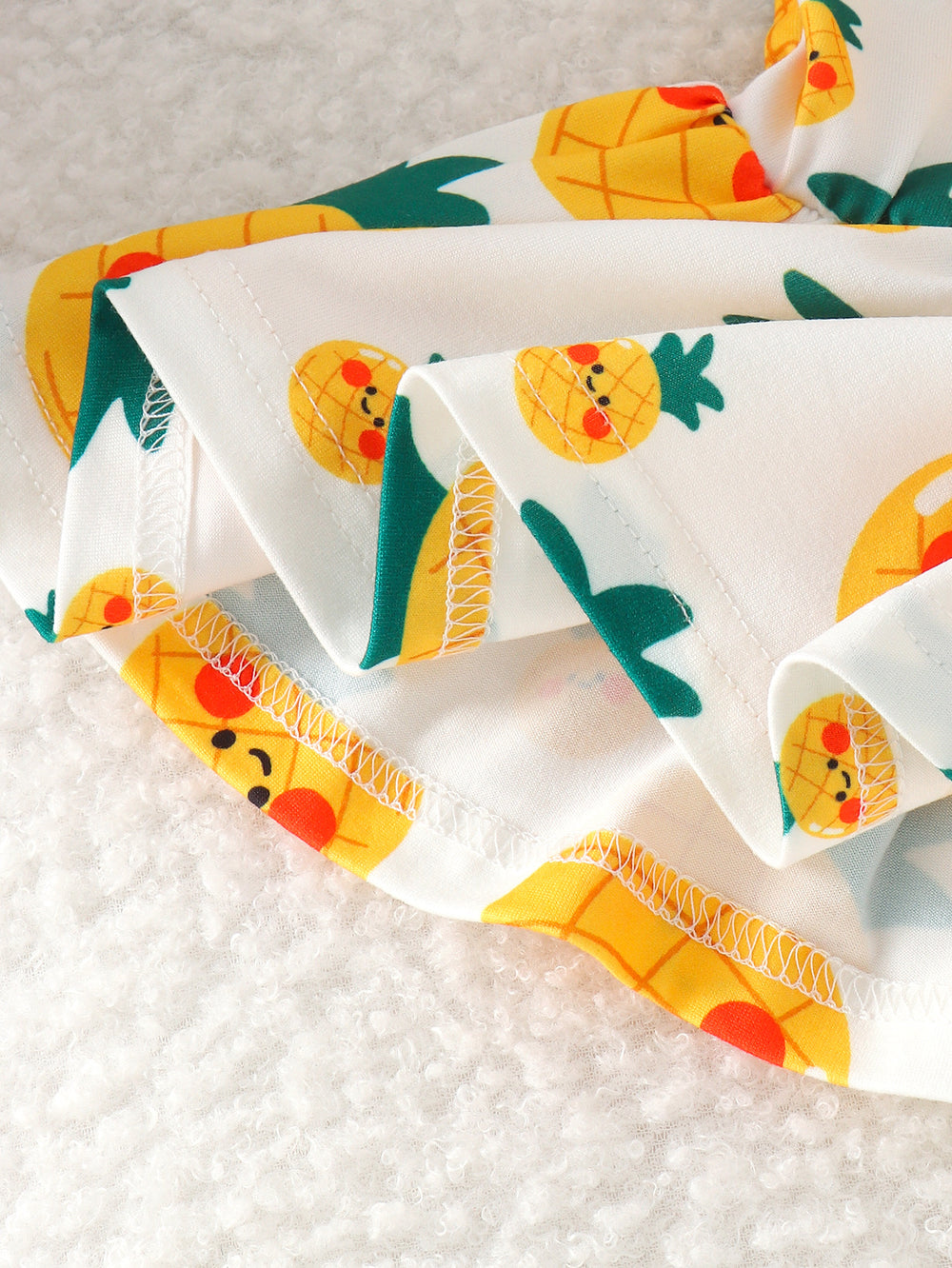 Baby clothing kids set pineapple pattern white suspender tops+shortstwo-piece set children's clothing