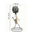 Niche style creative home decoration metal hemp rope craft jewelry iron art girl lamp candle holder jewelry candle home