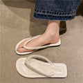 Women's flip-flops: stylish and sophisticated summer sandals - new fashion flat-heel thong sandals for beach and everyday wear