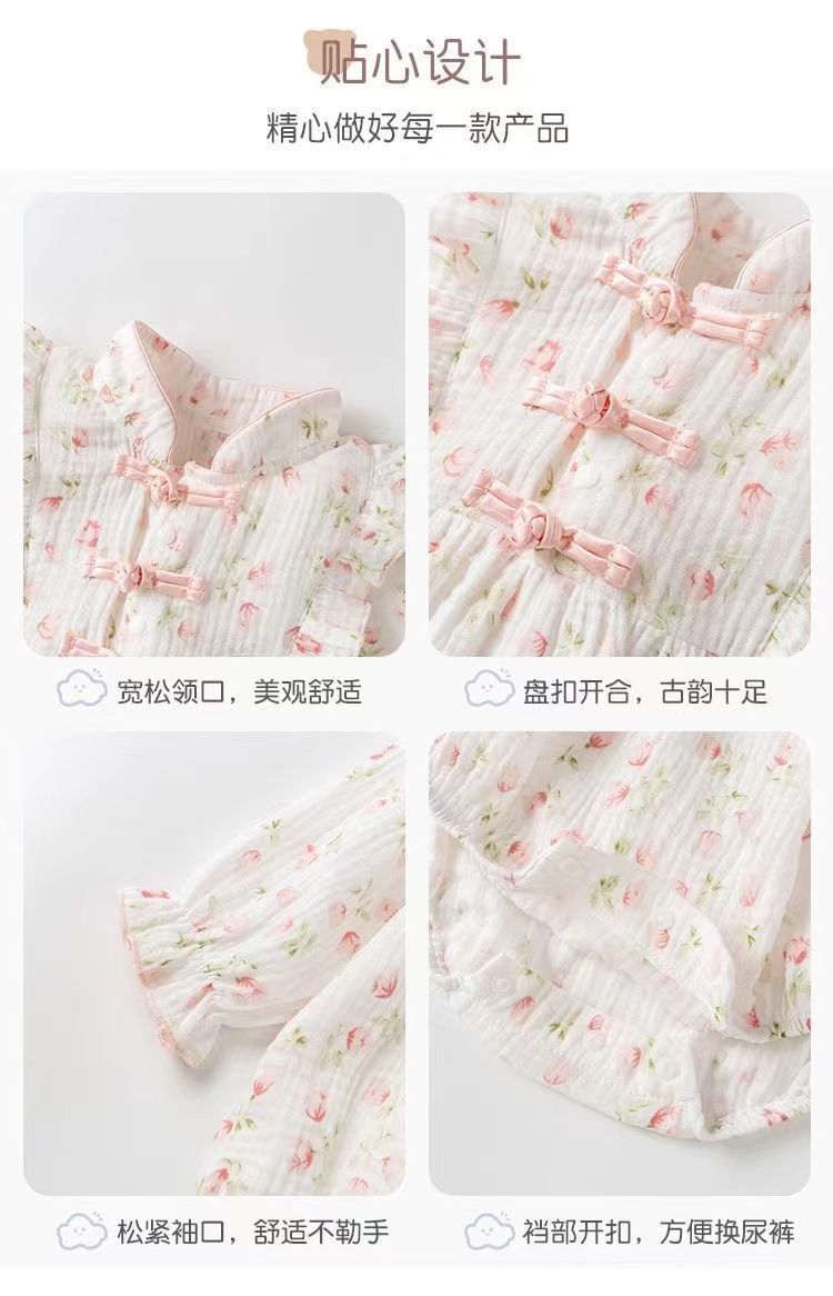 Baby clothes for girls: spring rompers, bodysuits, princess onesies - adorable for newborns, 100-day celebrations, first birthday, and spring/autumn outings