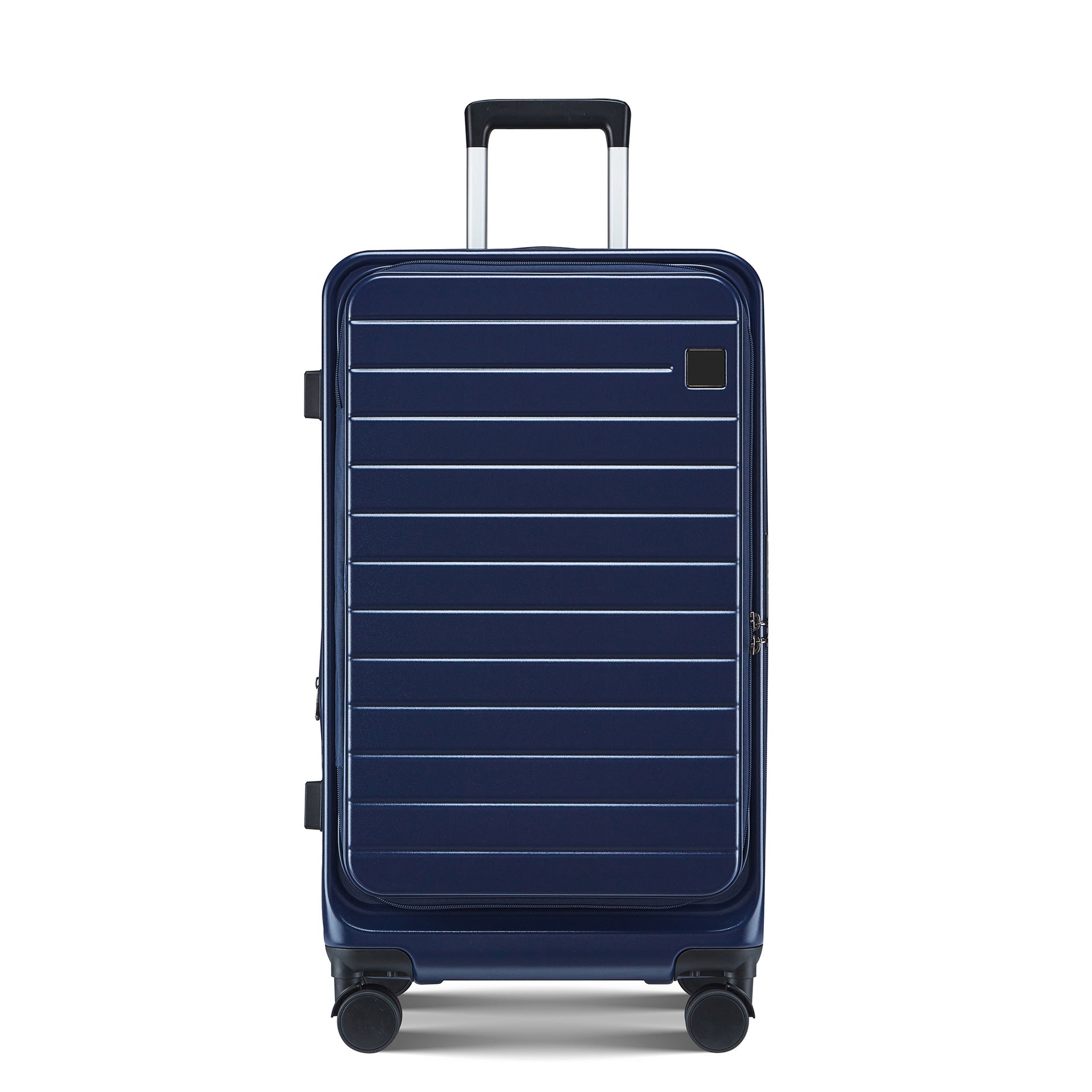 New portable front opening trolley case three-piece universal wheel password 30 inch square fat man suitcase travel bag