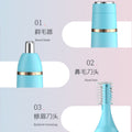Electric eyebrow trimmer, women's shaving and hair removal device, multi-functional three-in-one rechargeable mini portable automatic eyebrow shaving razor