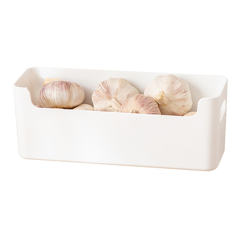 Kitchen Onion, Ginger, Garlic Storage Box Plastic Transparent Non-punching Wall-mounted Storage Box Multifunctional Sundries Sink Shelf