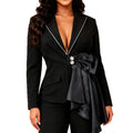 Autumnew arrivalstereobows suit outwear waist slimming lookelegantwork clothing suit tops blazer