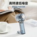 2026 new cross-border ice pack transparent fan - usb mini portable outdoor turbine handheld with carabiner, high wind power