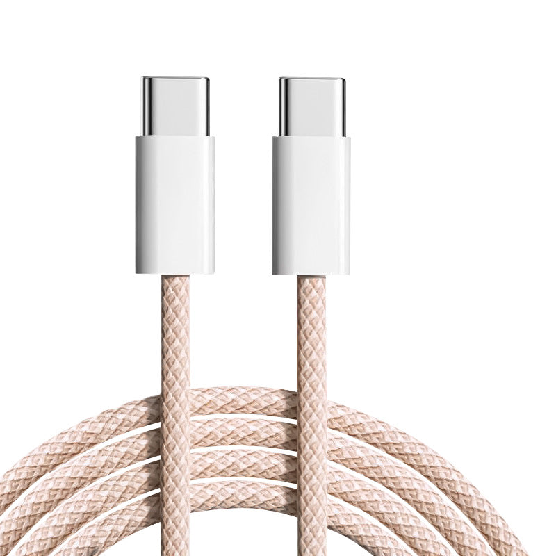 Apple 17 compatible data cable, c-to-c double-ended type-c charging cable, 15-weave fast charging data cable, c-to-c