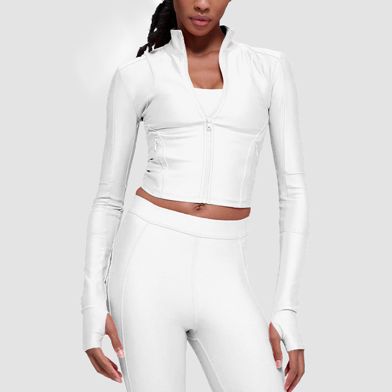 new arrival long-sleeve yoga top and bottom set - premium women's activewear two-piece workout outfit