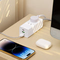Mini socket power strip - multifunctional usb fast charging power strip - portable power strip for office, travel, and everyday use