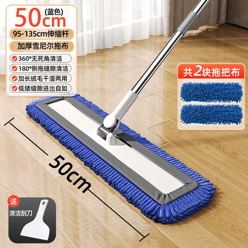 For homethickened chenille flat mop new arrival large panel one mop net hand wash free cleaning lazy handy gadget