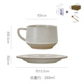 Vintage ceramic coffee mug - rustic pottery, premium feel, creative & unique ceramic drinking cup - office latte mug