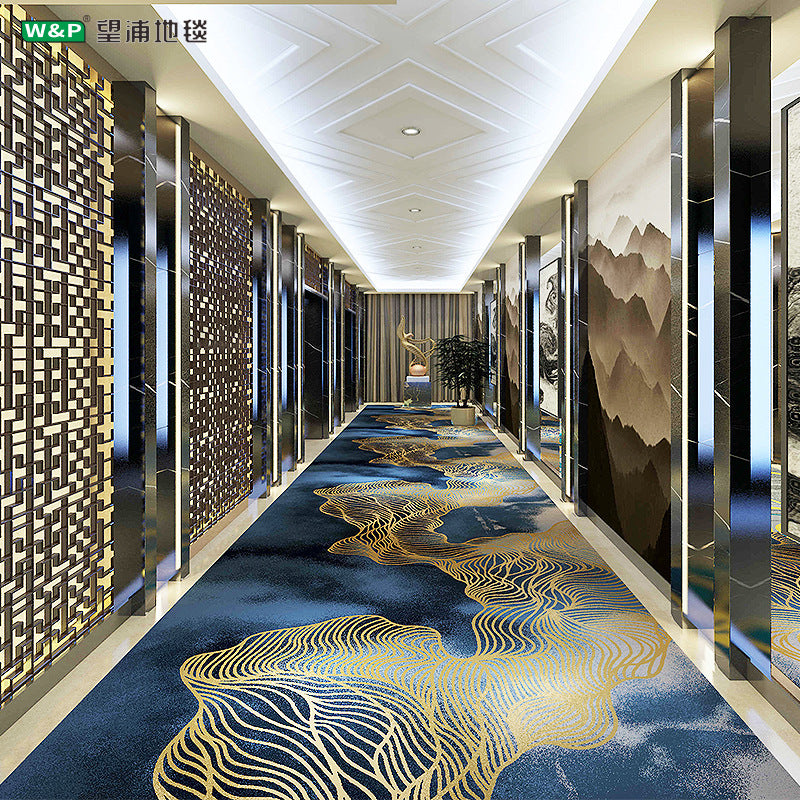 Custom carpets for chain hotels & guesthouses: minimalist, light luxury style, corridor & aisle fire-rated b1, banquet-grade, stain-resistant, full-spread carpeting