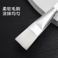 Wholesale facial mask brush - individually wrapped makeup brush - beauty salon spa application brush - white soft bristles - transparent handle brush