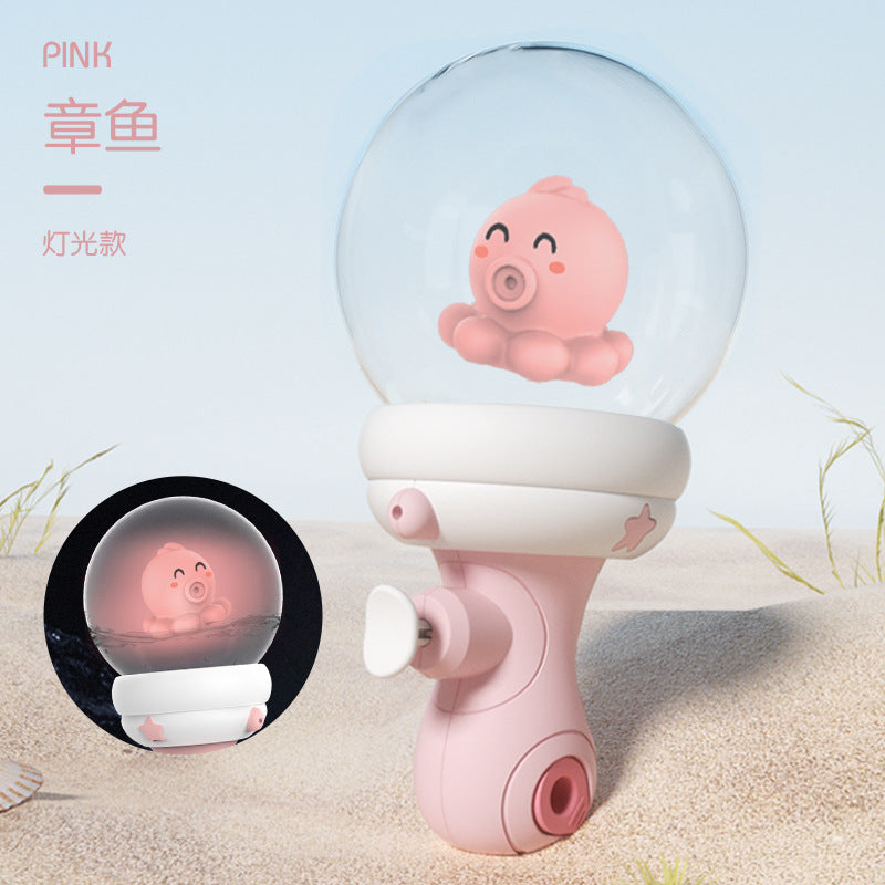 New tiktok-style cartoon water gun for kids - squirt, splash, and water fight fun! perfect for boys and girls, with lights and water features. ideal for street vendors and wholesale