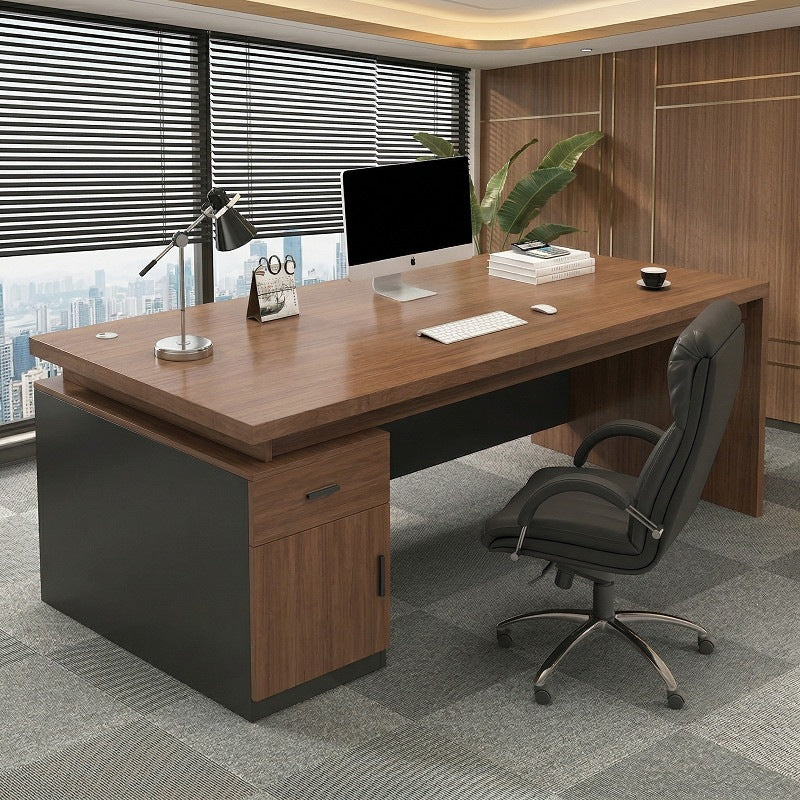 Office desk - minimalist modern manager desk, employee workstation, home computer desk, student study desk, executive desk