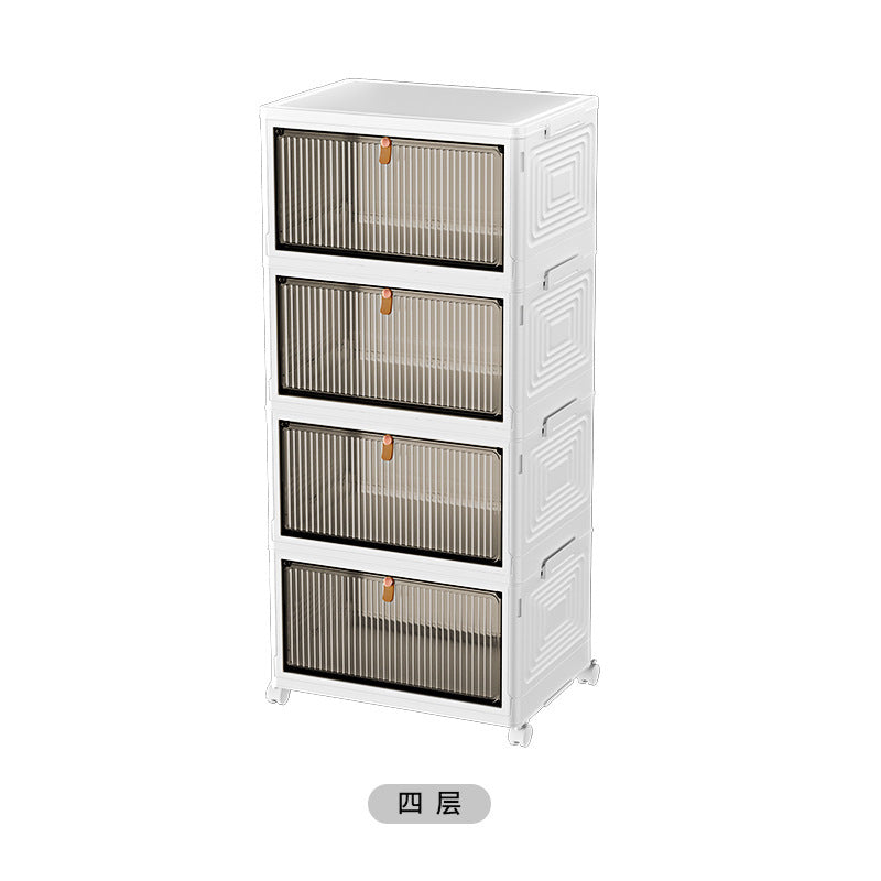 Installation-free shoe box, dustproof, foldable simple shoe cabinet, multi-layer household solid color shoe rack, preferred PP plastic storage box