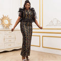 African cross-border sourcing:  new stretch sequin short-sleeve mermaid maxi dress evening gown fashion women's clothing