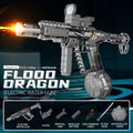 new product jiaolong electric water gun, flash light, high-speed continuous fire, linked reloading, outdoor children's water toys