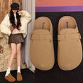New arrivaloutwearthick sole birkenstock shoes slip-on toe cap lazy slippers women's shoes soft bottomjapanese styleeasiest for match shoes