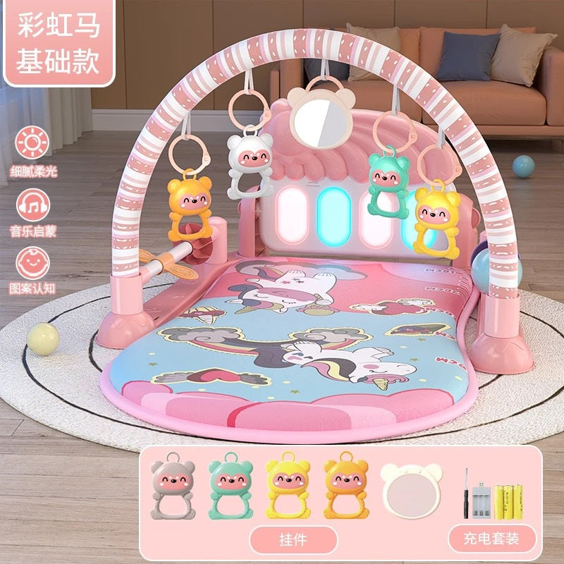 Baby foot pedal piano toy gym activity center - early education & developmental toy for baby boys & girls (0-3 years old) - bouncing & bouncing baby toy