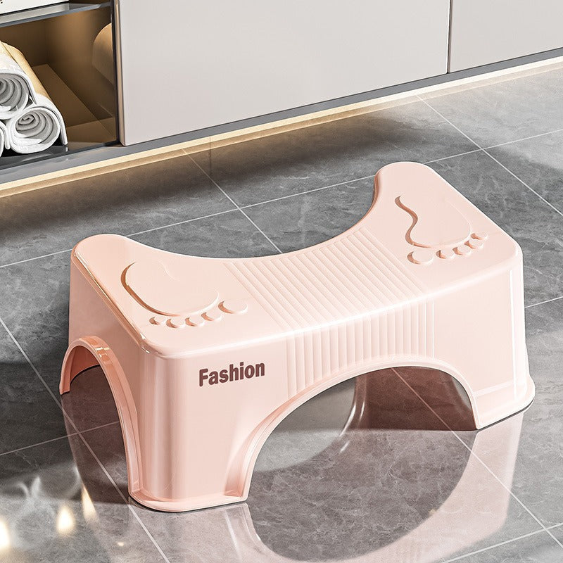Bathroom footstool Plastic household toilet anti-skid special comfortable and durable simple arc design foot step toilet stool