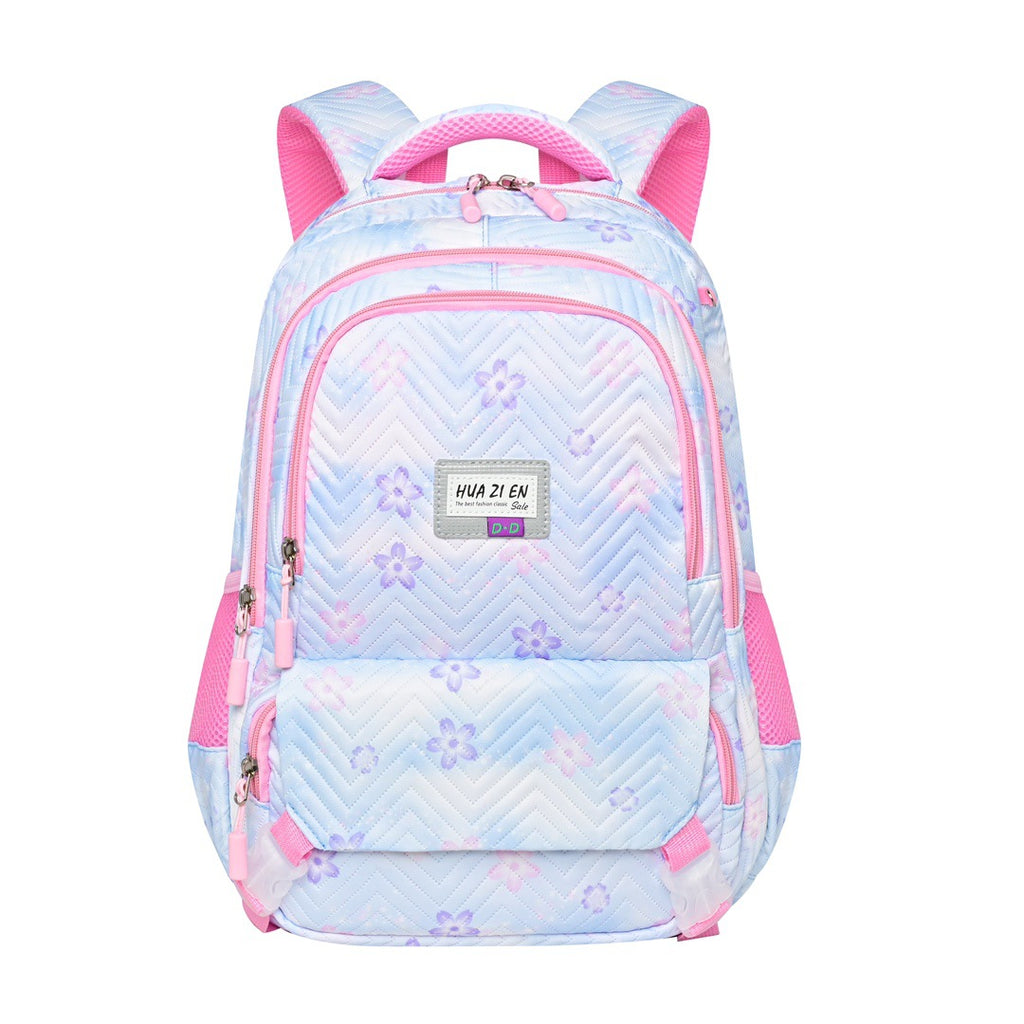 Primary and secondary school girls schoolbag large capacity gradual change backpack to reduce the burden of spine protection ultra light children bag cute