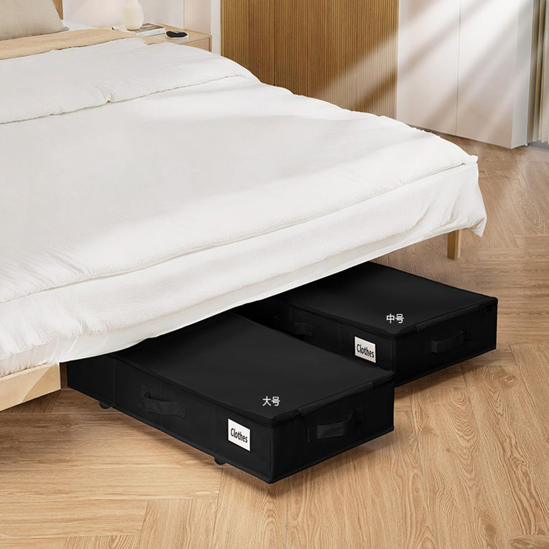 Cross-border hot-selling new storage box Oxford cloth with wheels, under-bed storage box, bedroom shoe storage box foldable