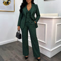 Autum new work clothing style long sleeves suit straight-leg pants vest three-piece set three-piece sets