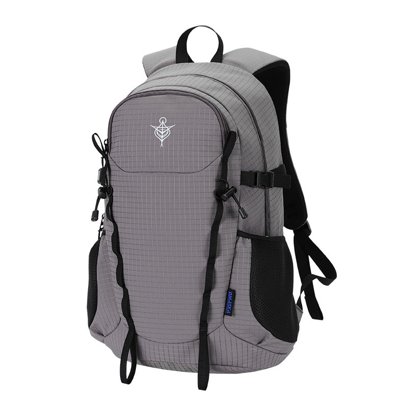 Customized outdoor leisure backpack large capacity multi-compartment fashion travel backpack men and women simple Oxford cloth backpack