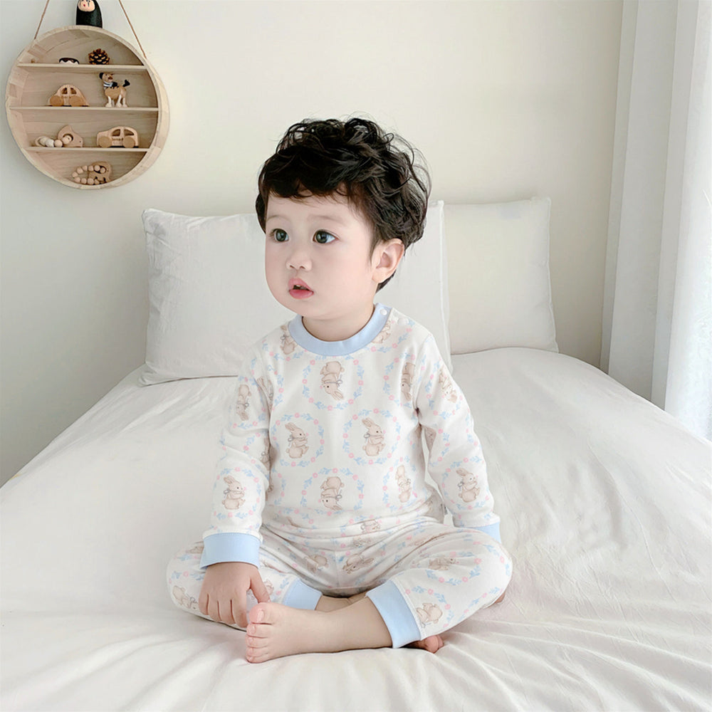Kids' thermal underwear set - autumn/winter collection - 100% cotton, seamless design - boys & girls, baby, toddler - loungewear & sleepwear