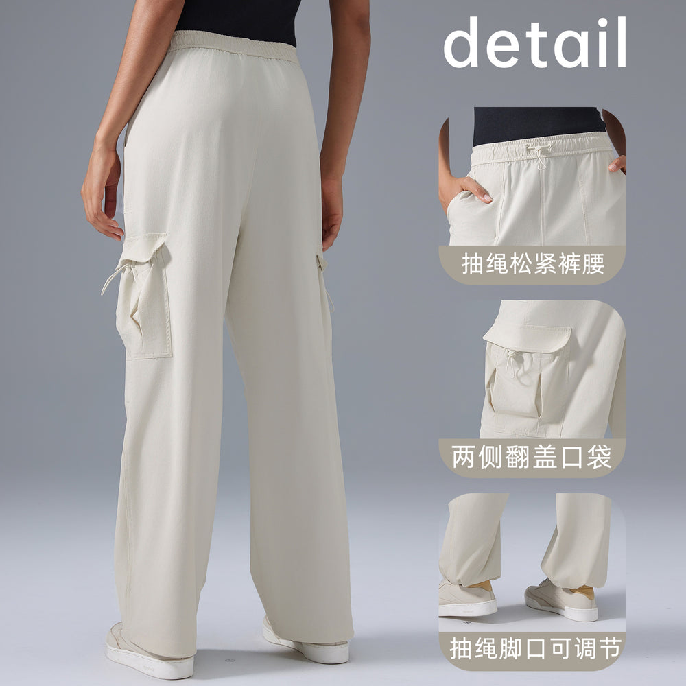 New women's cargo pants - loose fit, jogger style, wide leg, athletic & fitness, outdoor commute, versatile casual trousers d25089