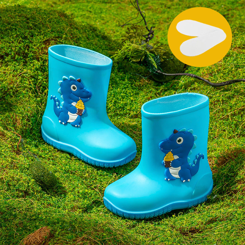 New kids' rain boots: cute cartoon designs for boys and girls - waterproof rubber boots for toddlers, preschoolers, and students
